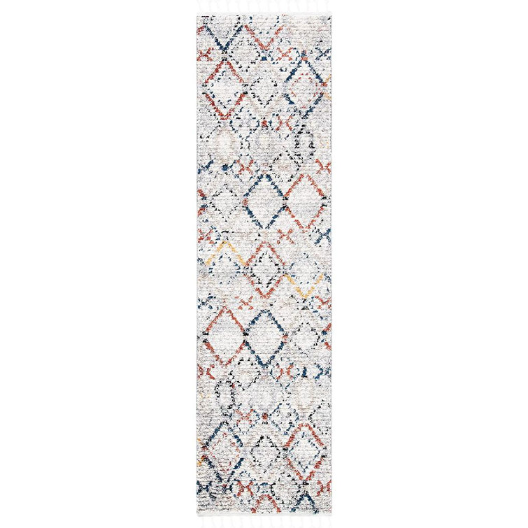 Dakota Fields Alusine Area Rug in Gray/Navy Wayfair